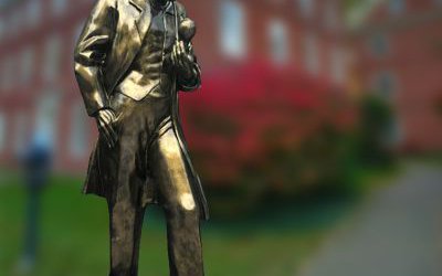 愛(ài)迪生玻璃鋼仿銅校園名人雕塑