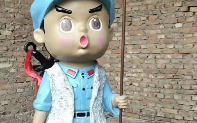 玻璃鋼彩繪廣場(chǎng)景區(qū)人物雕塑戶(hù)外擺件裝飾品小紅軍雕塑