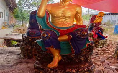 玻璃鋼彩繪景區寺廟大型十八羅漢雕塑