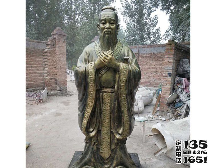 學(xué)校古代名人至圣先師孔子玻璃鋼仿銅雕 學(xué)校古代名人至圣先師孔子玻璃鋼仿銅雕