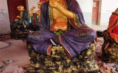 玻璃鋼彩繪景區寺廟十八羅漢雕塑