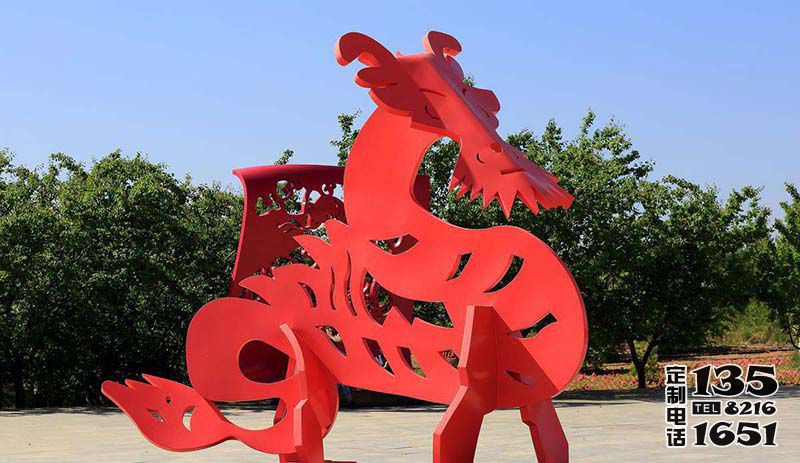 廣場(chǎng)創(chuàng)意玻璃鋼紅色抽象貔貅雕塑 廣場(chǎng)創(chuàng)意玻璃鋼紅色抽象貔貅雕塑