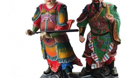 寺院供奉神佛護法玻璃鋼彩繪八大金剛雕塑