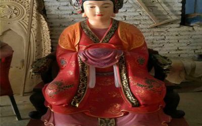 寺院玻璃鋼彩繪王母娘娘雕塑