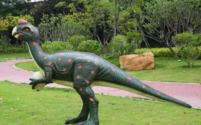 戶外草坪玻璃鋼仿真彩繪仿真動(dòng)物恐龍雕塑