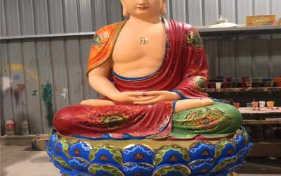 寺廟神佛玻璃鋼彩繪三圣雕塑