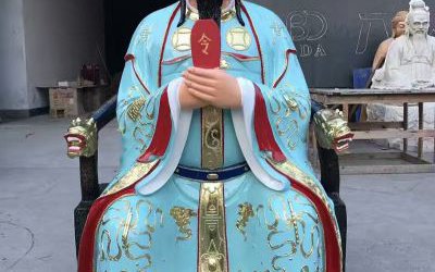 寺廟供奉佛像玻璃鋼彩繪三官雕塑