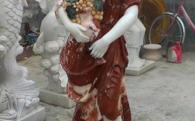 玻璃鋼彩繪公園西方人物景觀美女雕塑