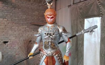 商場影院擺放玻璃鋼孫悟空卡通人物雕塑