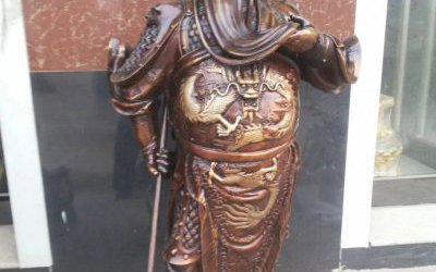 玻璃鋼仿銅大型景觀招財佛像關(guān)公雕塑