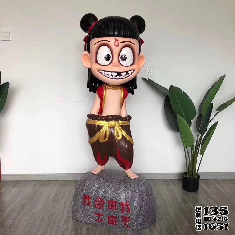 商場(chǎng)電影院玻璃鋼卡通彩繪魔童降世哪吒雕塑 商場(chǎng)電影院玻璃鋼卡通彩繪魔童降世哪吒雕塑