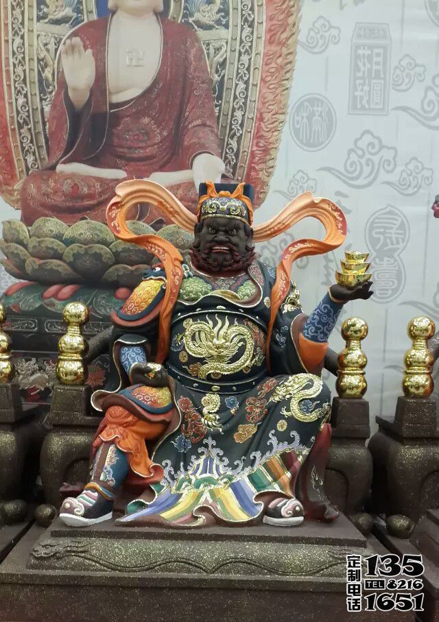 五路財神之武財神玻璃鋼彩繪寺廟財神雕塑 五路財神之武財神玻璃鋼彩繪寺廟財神雕塑