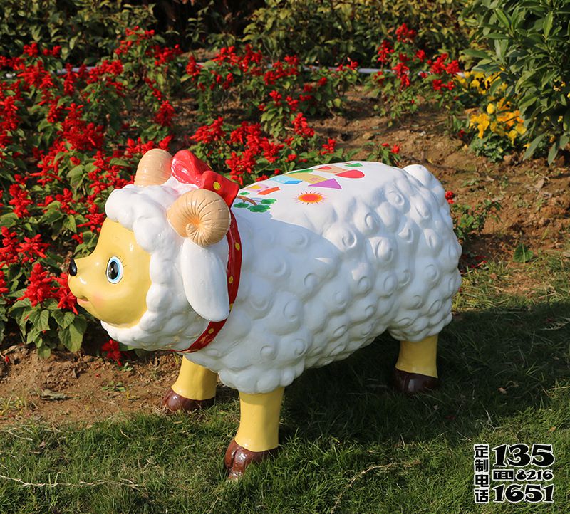 綿羊動(dòng)物座椅玻璃鋼雕塑 戶外園林景觀擺件 綿羊動(dòng)物座椅玻璃鋼雕塑 戶外園林景觀擺件