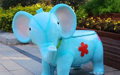 玻璃鋼卡通大象動物休閑座椅雕塑小區(qū)園林景觀裝飾擺件