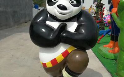 商場影院玻璃鋼卡通動漫功夫熊貓阿寶雕塑