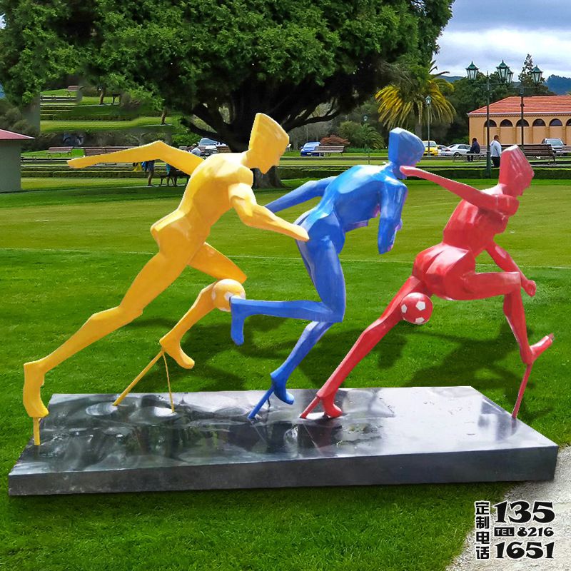 校園體育場(chǎng)所玻璃鋼幾何抽象跑步的人物景觀 校園體育場(chǎng)所玻璃鋼幾何抽象跑步的人物景觀