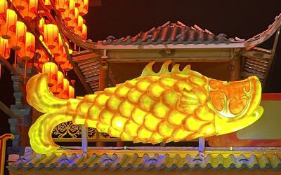 3d打印發光魚雕塑